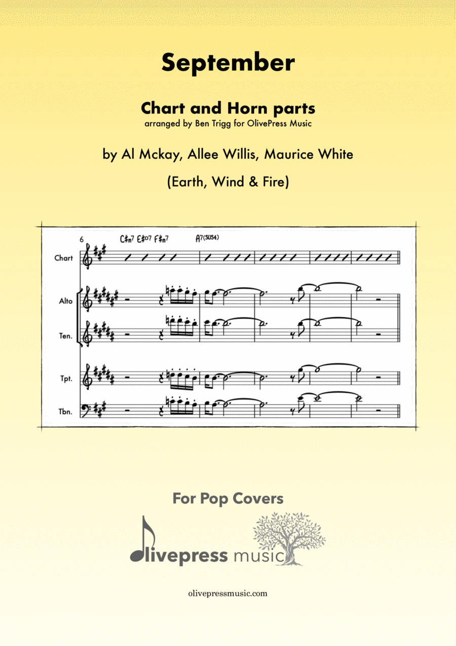 September Tenor Saxophone scores gallery preview page 1