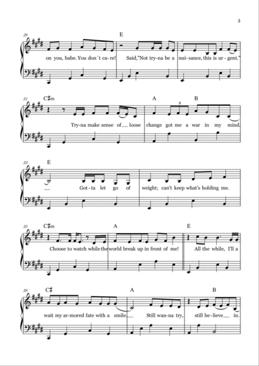 Good Days Piano Solo scores gallery preview page 3