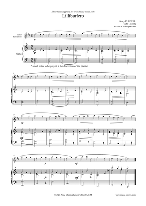 Lilliburlero - Tenor Sax and Piano