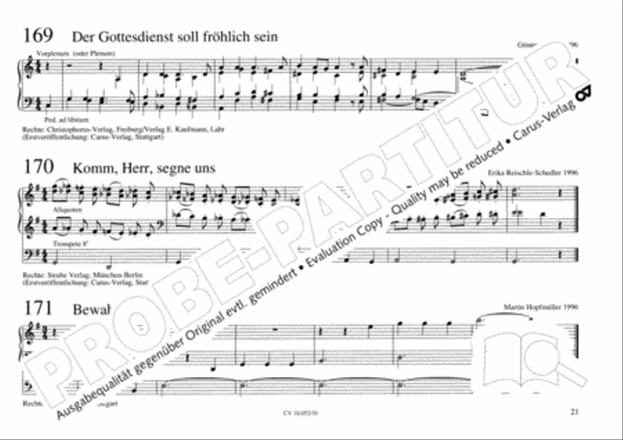 Esslinger Orgelbuch, Bd I-III Organ Solo scores gallery preview page 38