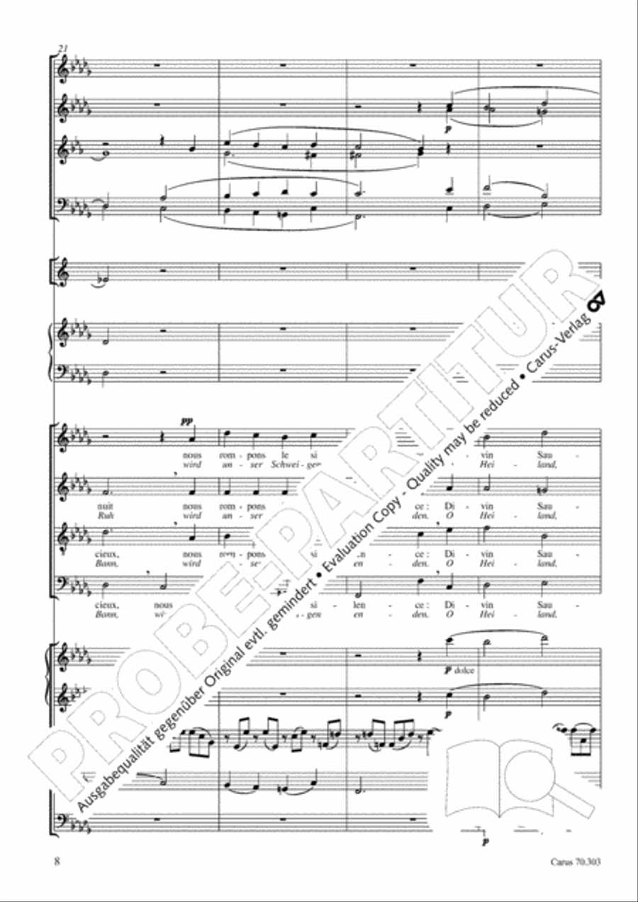 Cantique de Jean Racine (Lobgesang des Jean Racine) 4-Part scores gallery preview page 9