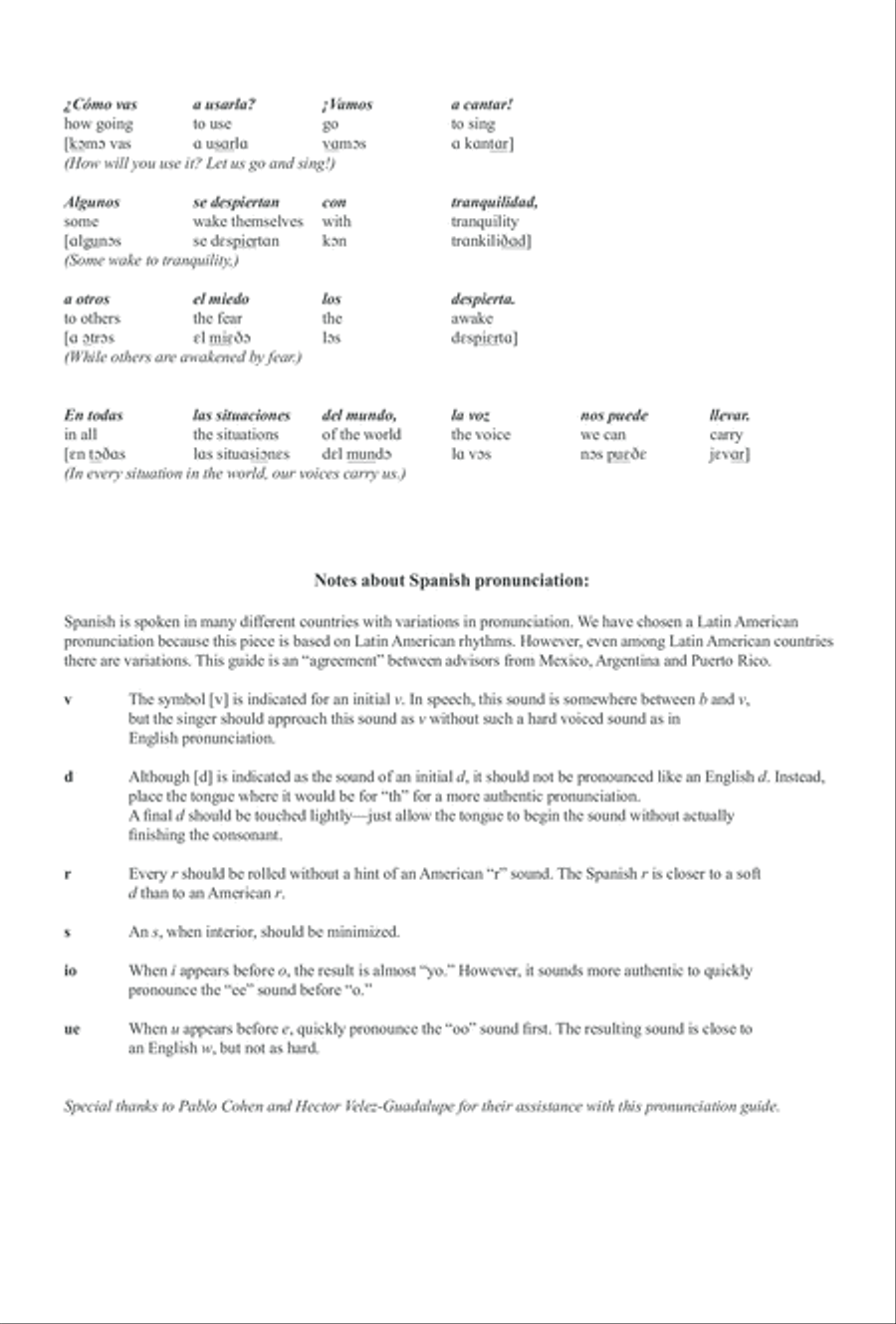 Nuestras Voces Nuestras Voces SSA scores gallery preview page 3