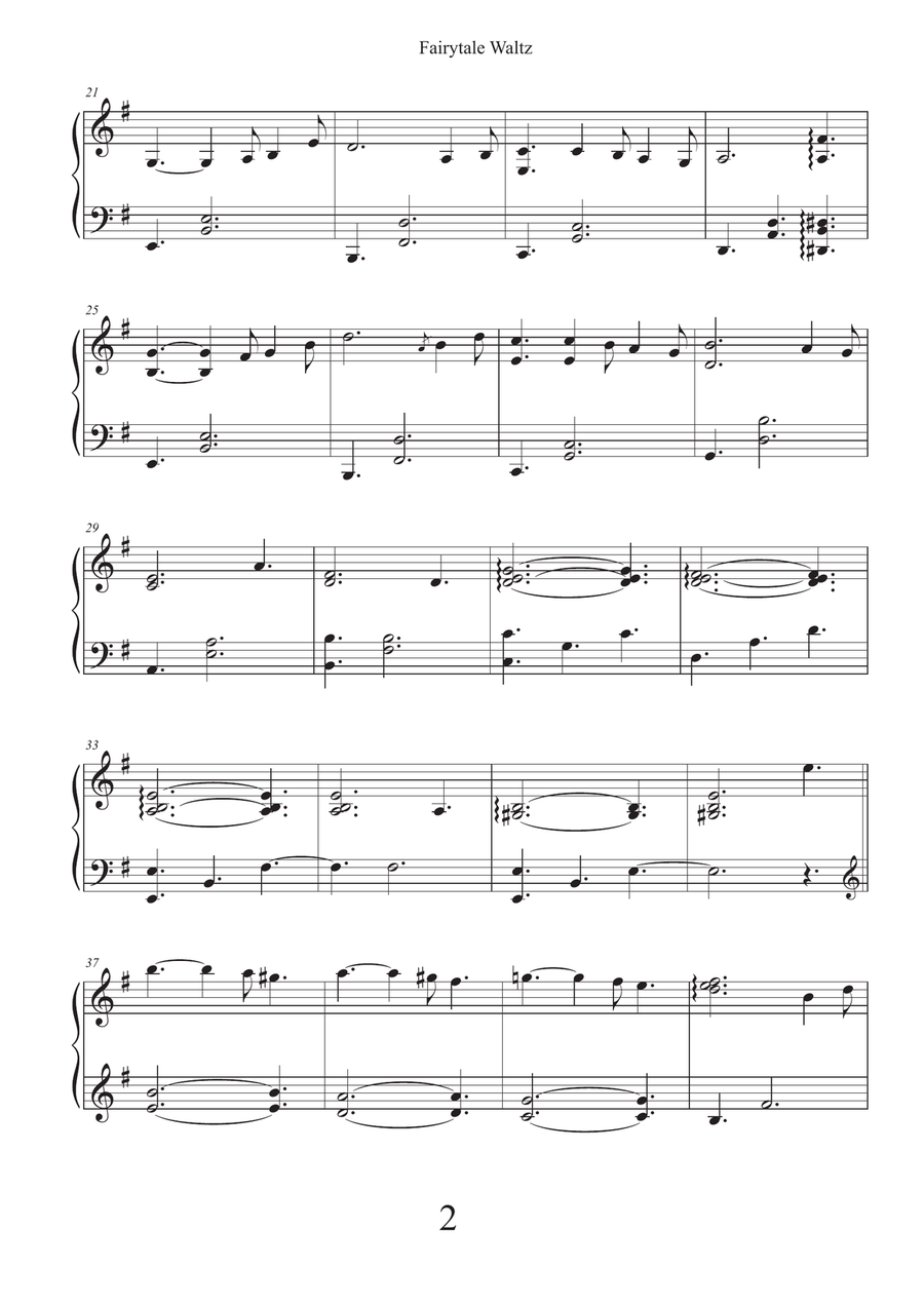Fairytale Waltz Easy Piano scores gallery preview page 2