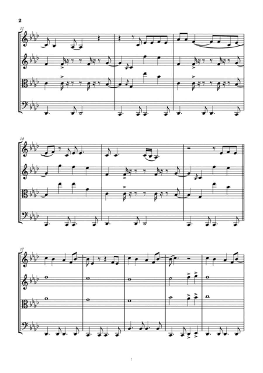 Lotta Love Lotta Love String Quartet scores gallery preview page 3