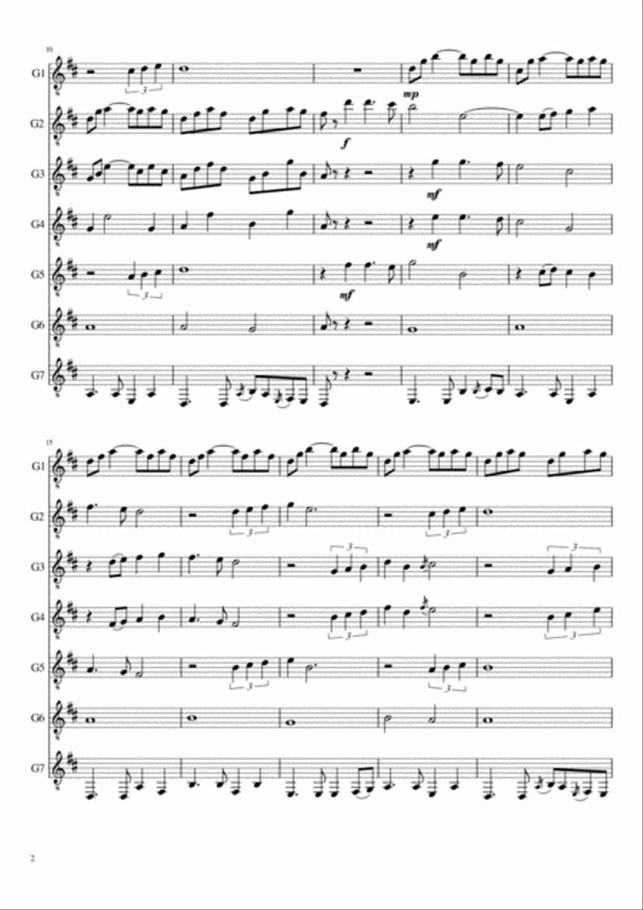 Carrickfergus for Guitar Ensemble Guitar Ensemble scores gallery preview page 4