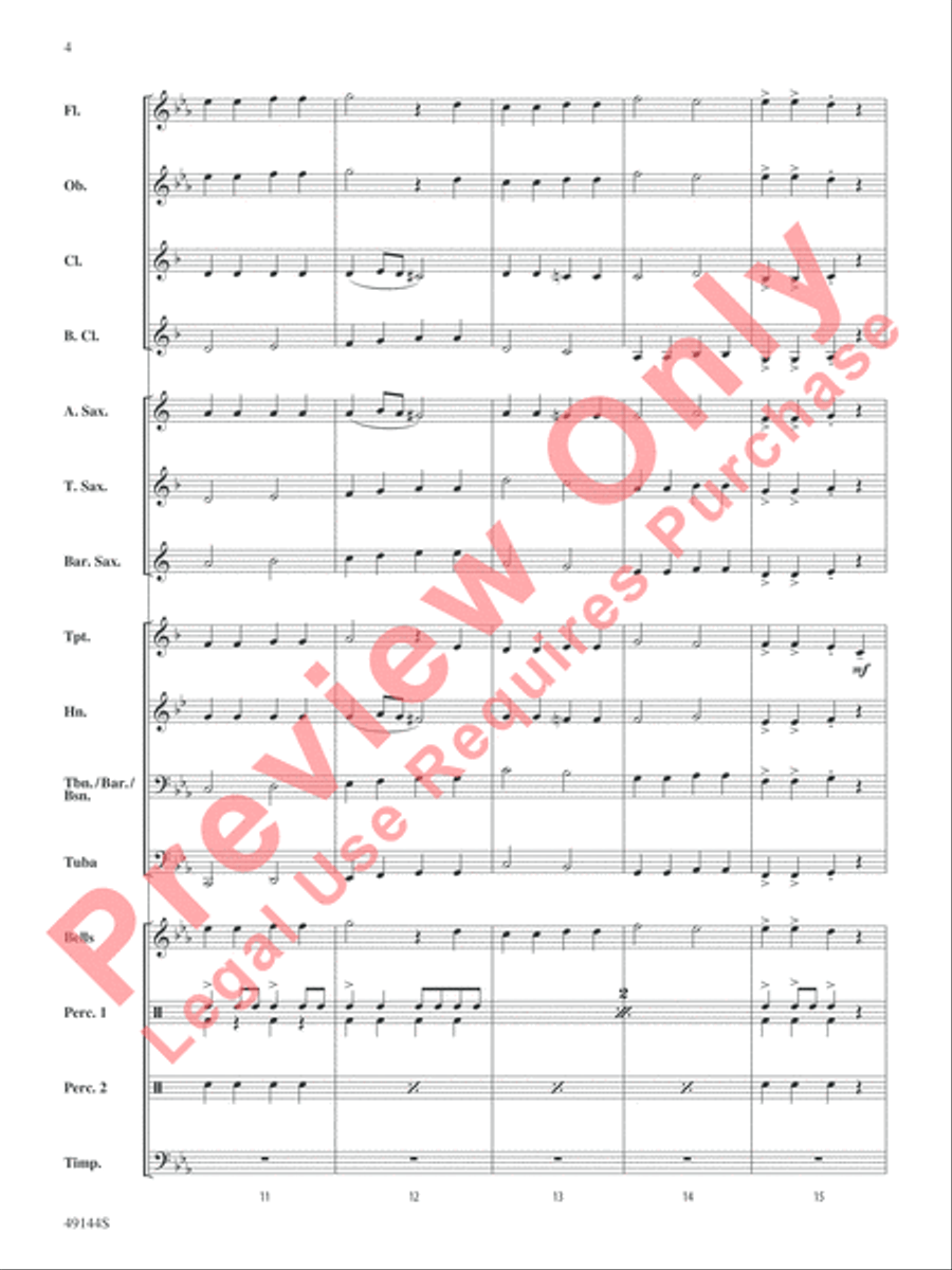 Asteroids Concert Band scores gallery preview page 5