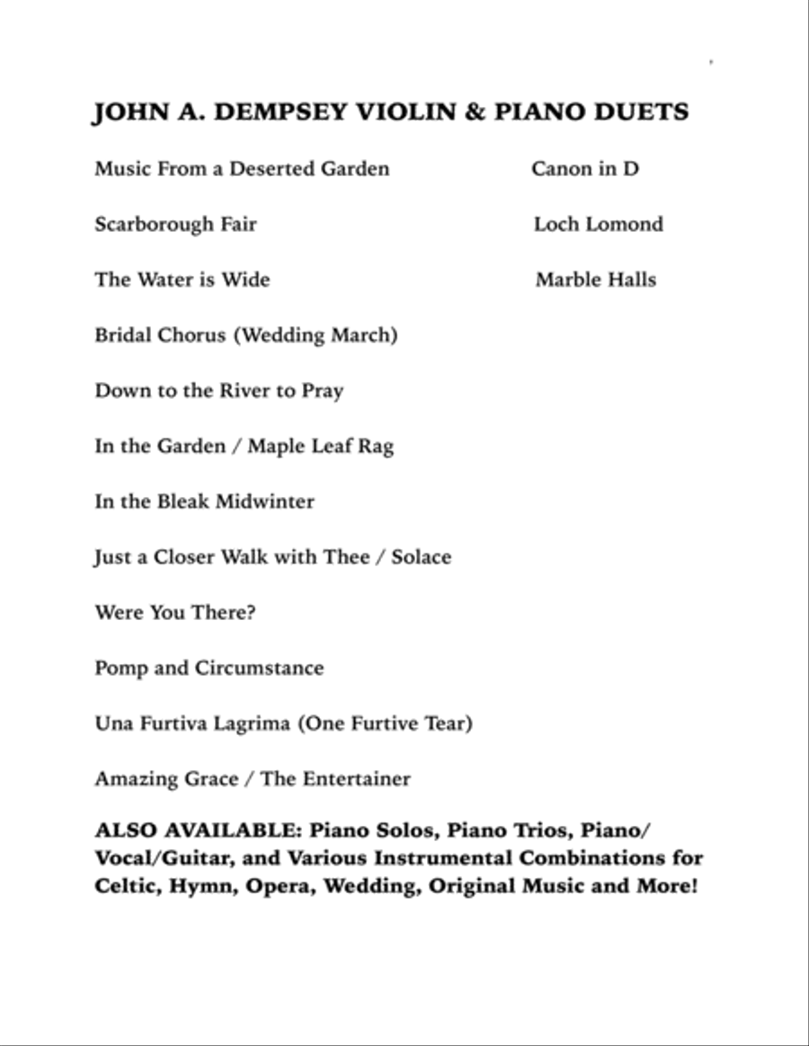 In the Garden / Maple Leaf Rag (Violin and Piano) Violin Solo scores gallery preview page 2