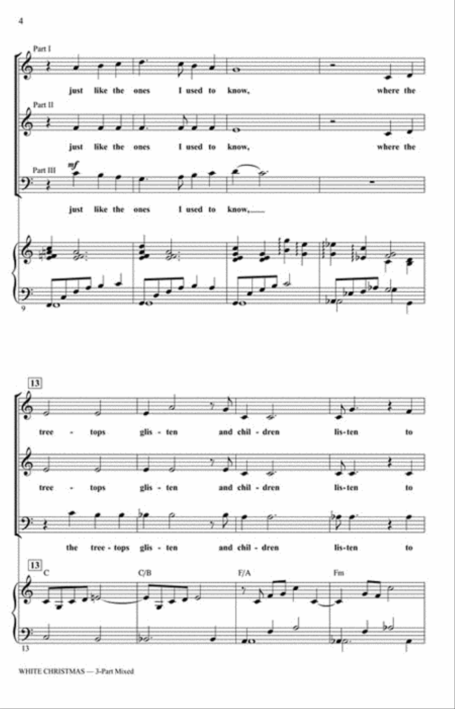 White Christmas White Christmas 3-Part scores gallery preview page 3