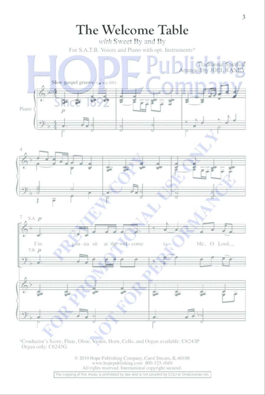 The Welcome Table The Welcome Table Choir scores gallery preview page 2