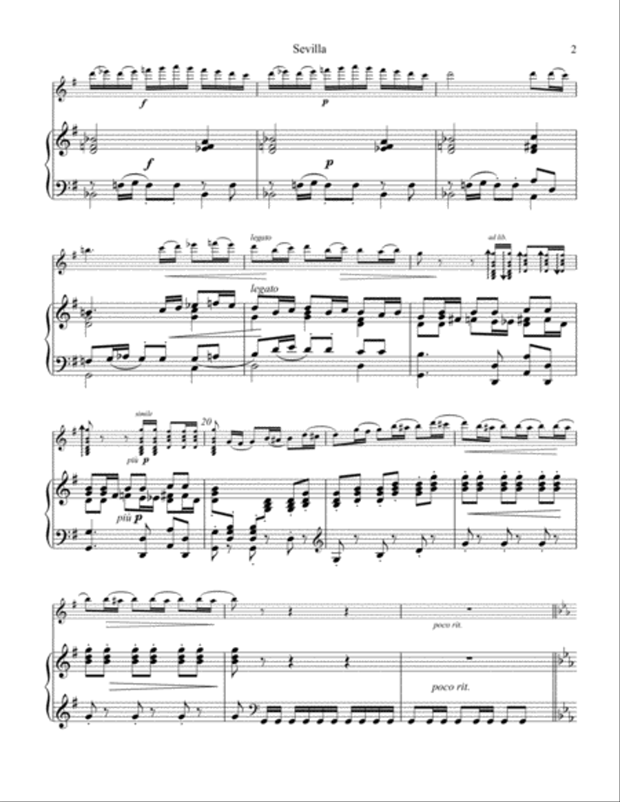Sevilla Op. 47 No. 3 for guitar and piano Sevilla Op. 47 No. 3 for guitar and piano Acoustic Guitar scores gallery preview page 3