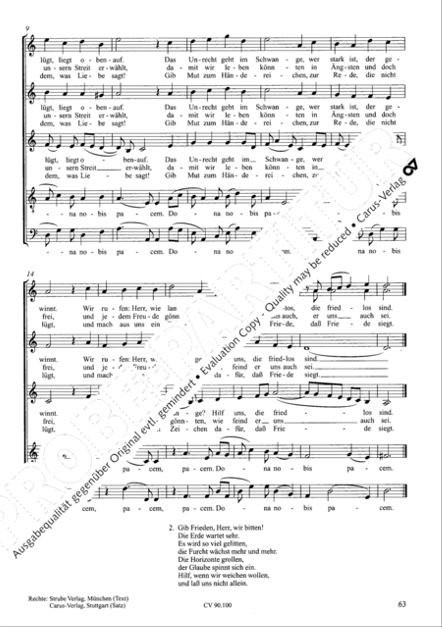 Chorsatze zum Evangelischen Gesangbuch Choir scores gallery preview page 68