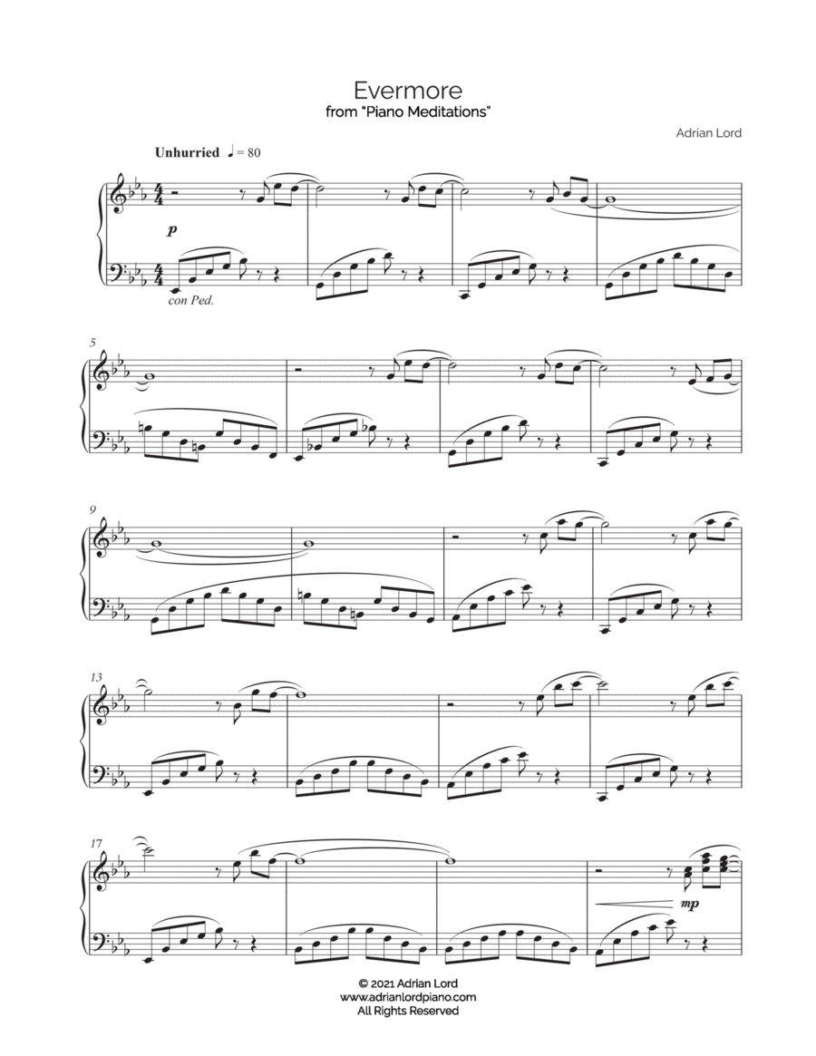 Evermore Piano Solo scores gallery preview page 1