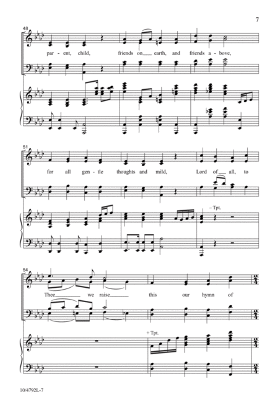 For the Beauty of the Earth 4-Part scores gallery preview page 7