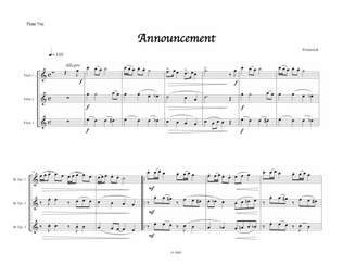 Announcement (Flute Trio)