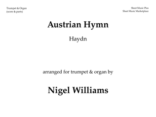 Book cover for Austrian Hymn, for Trumpet and Organ