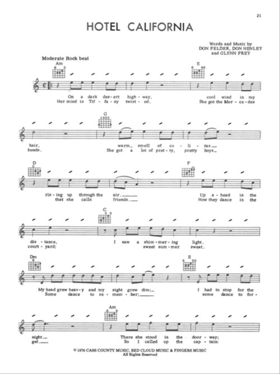 Eagles Anthology for Easy Guitar Electric Guitar scores gallery preview page 3