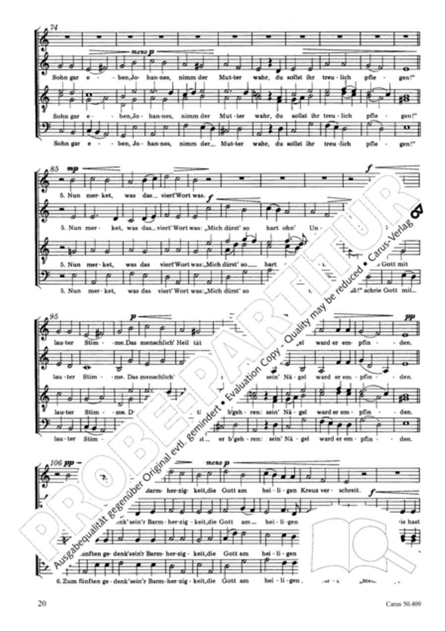 Zwolf deutsche geistliche Gesange Score scores gallery preview page 21