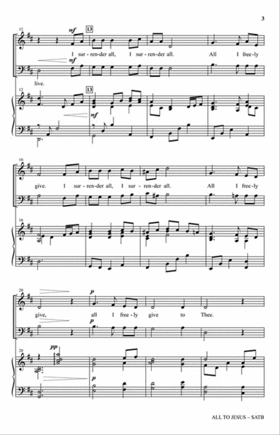 All to Jesus 4-Part scores gallery preview page 3
