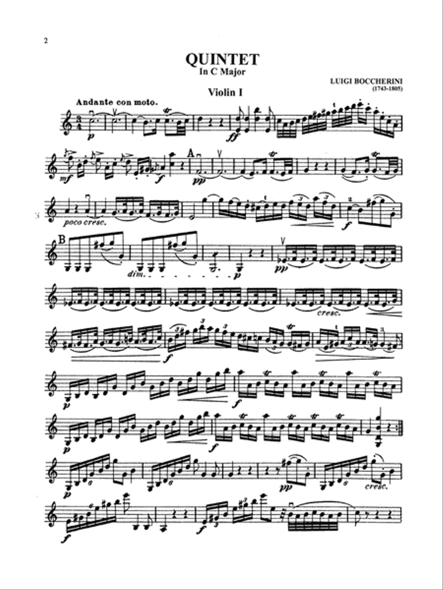 Three Quintets: 1st Violin String Quintet scores gallery preview page 2