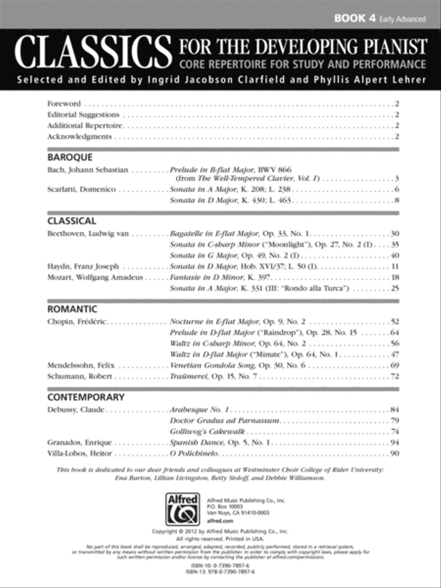 Classics for the Developing Pianist Piano Solo scores gallery preview page 2