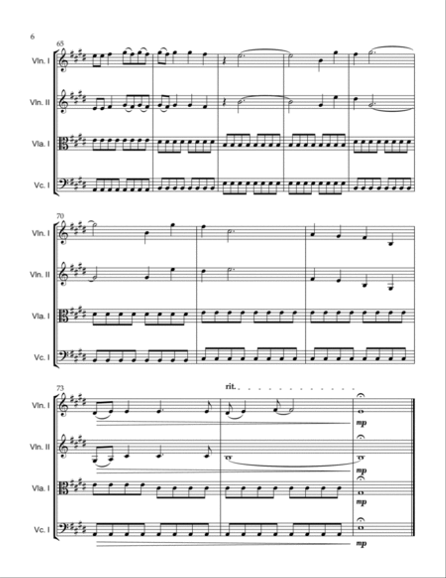 Love Story Love Story String Quartet scores gallery preview page 6