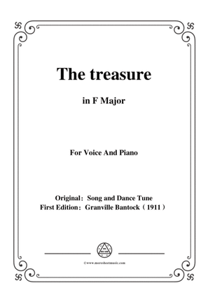 Book cover for Bantock-Folksong,The treasure(Wiak nam tak nebude),in F Major,for Voice and Piano