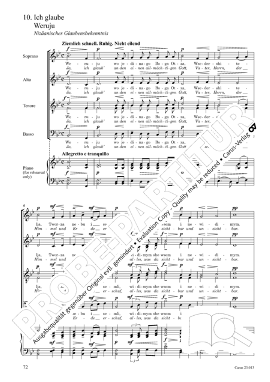Liturgy of St. John Chrysostom op. 31 for mixed choir a cappella (Chrysostomos-Liturgie op. 31 fur Chor a cappella mit singbarem deutschem Text) A Cappella scores gallery preview page 94