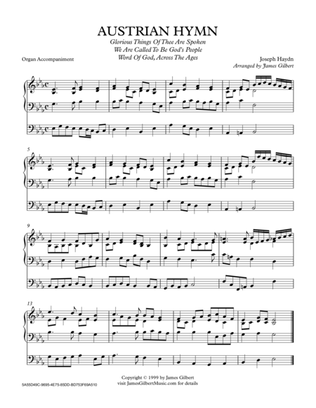 AUSTRIAN HYMN (Glorious Things Of Thee Are Spoken)