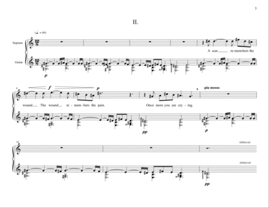 At the Edge of the Body's Night Guitar scores gallery preview page 5