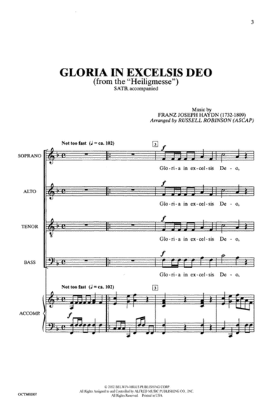 Gloria In Excelsis Deo - SATB image number null