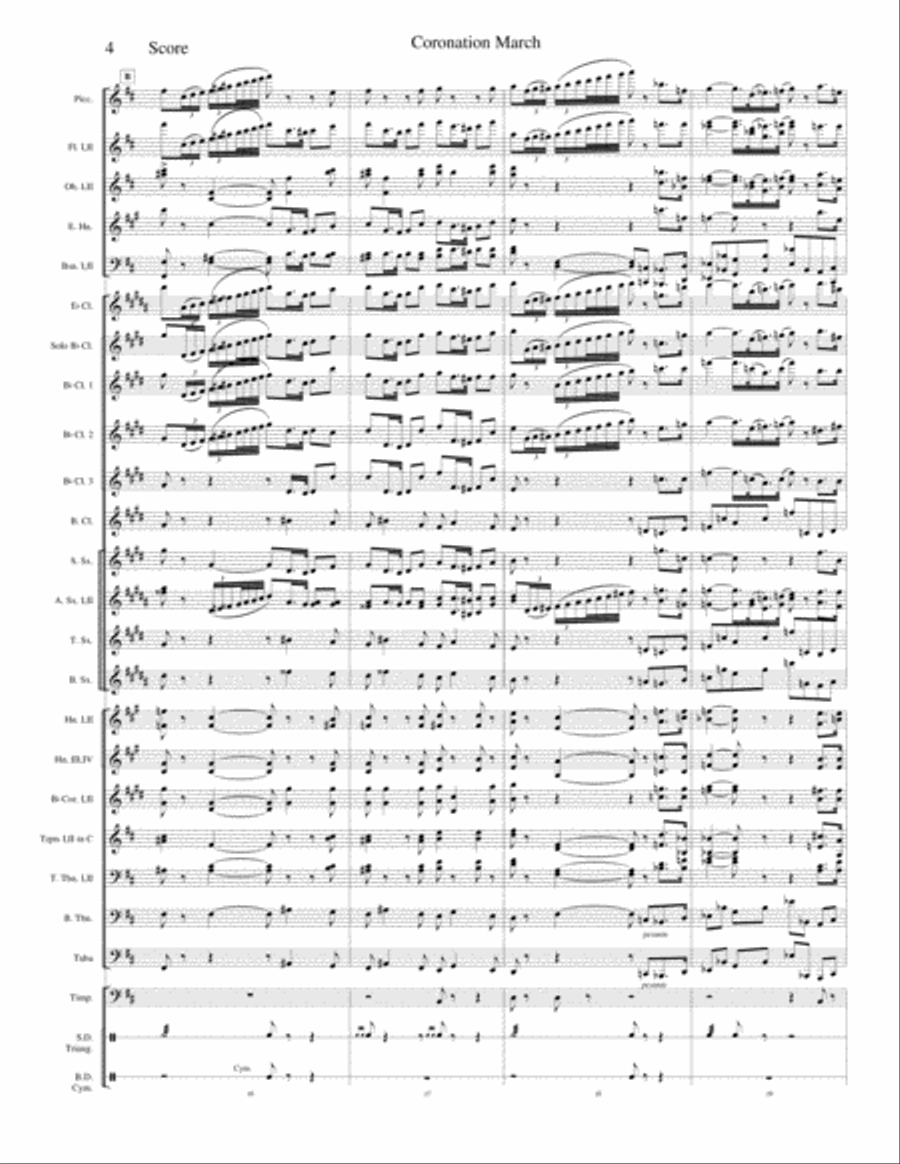 Coronation March Coronation March Concert Band scores gallery preview page 4