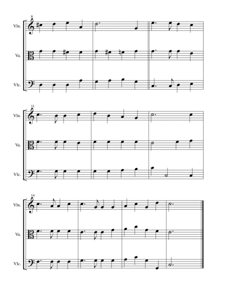 Patriotic Hymns For String Trio - violin, viola, and cello