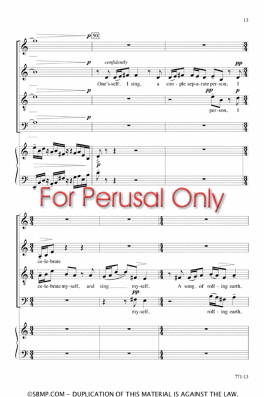 My Spirit Is Uncaged - SATB Octavo 4-Part scores gallery preview page 12