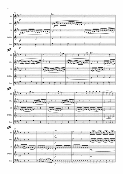 Mozart: Divertimento in D "Salzburg Symphony No.1" K136 Mvt.1 - wind quintet image number null