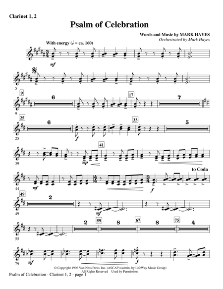 Psalm of Celebration - Bb Clarinet 1,2