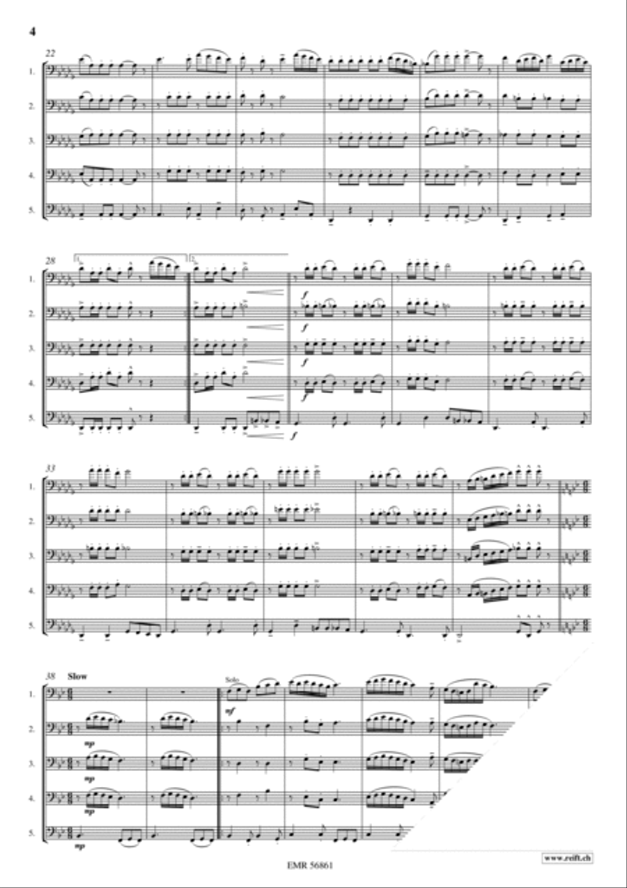 Happy Birthday Fantasy Trombone scores gallery preview page 4