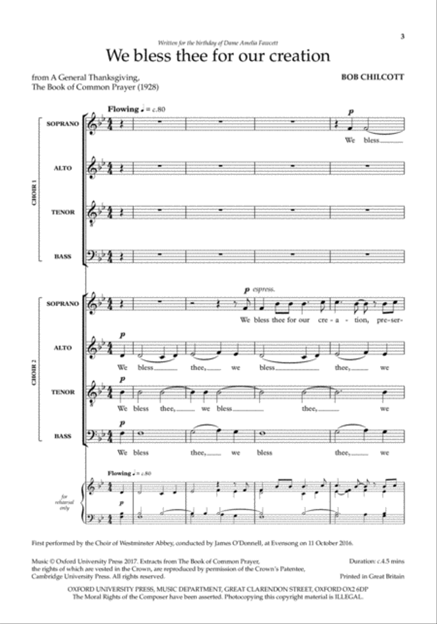 We bless thee for our creation 4-Part scores gallery preview page 2