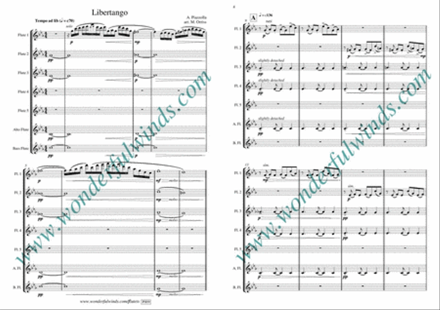 Libertango Flute Choir scores gallery preview page 2