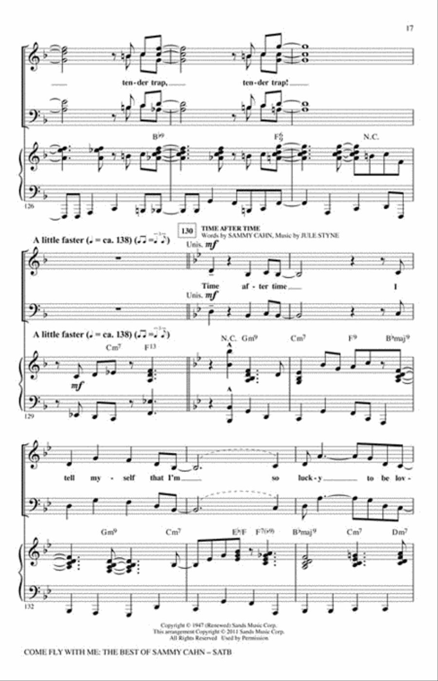Come Fly with Me: The Best of Sammy Cahn Vocal Jazz Ensemble scores gallery preview page 5