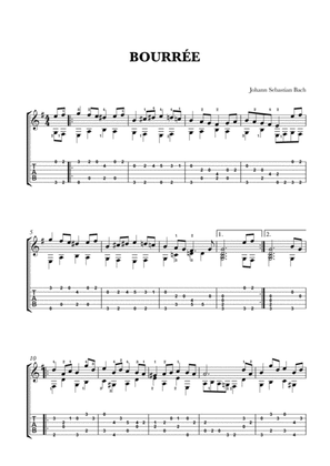 Book cover for J. S. Bach - Bourrée (Guitar Notation and Tabs)