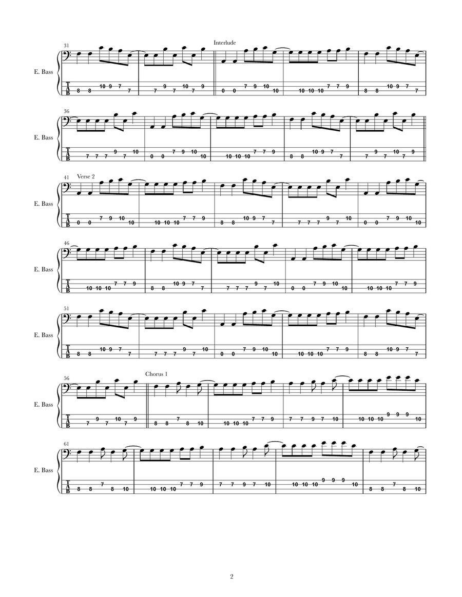 Lovesong Acoustic Guitar scores gallery preview page 2