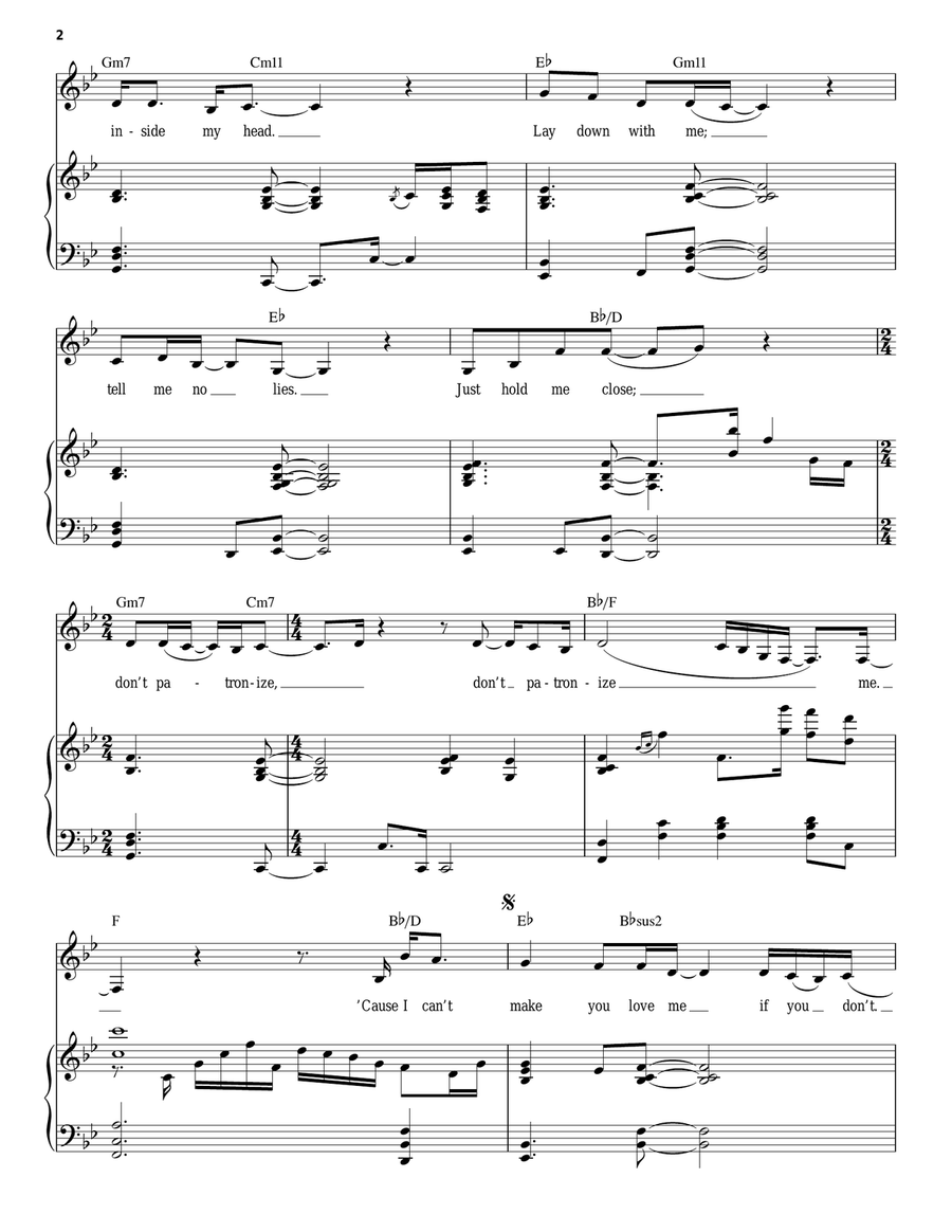 I Can't Make You Love Me I Can't Make You Love Me Piano, Vocal scores gallery preview page 2