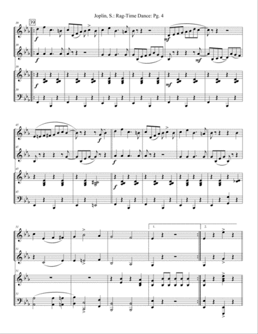Rag-Time Dance, The Brass Ensemble scores gallery preview page 4