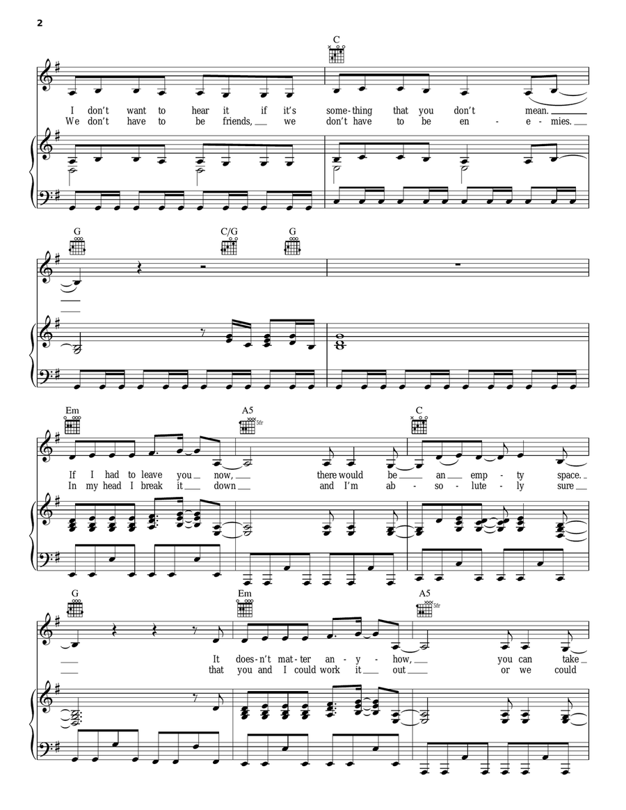 Two More Lonely People Two More Lonely People Piano, Vocal, Guitar scores gallery preview page 2