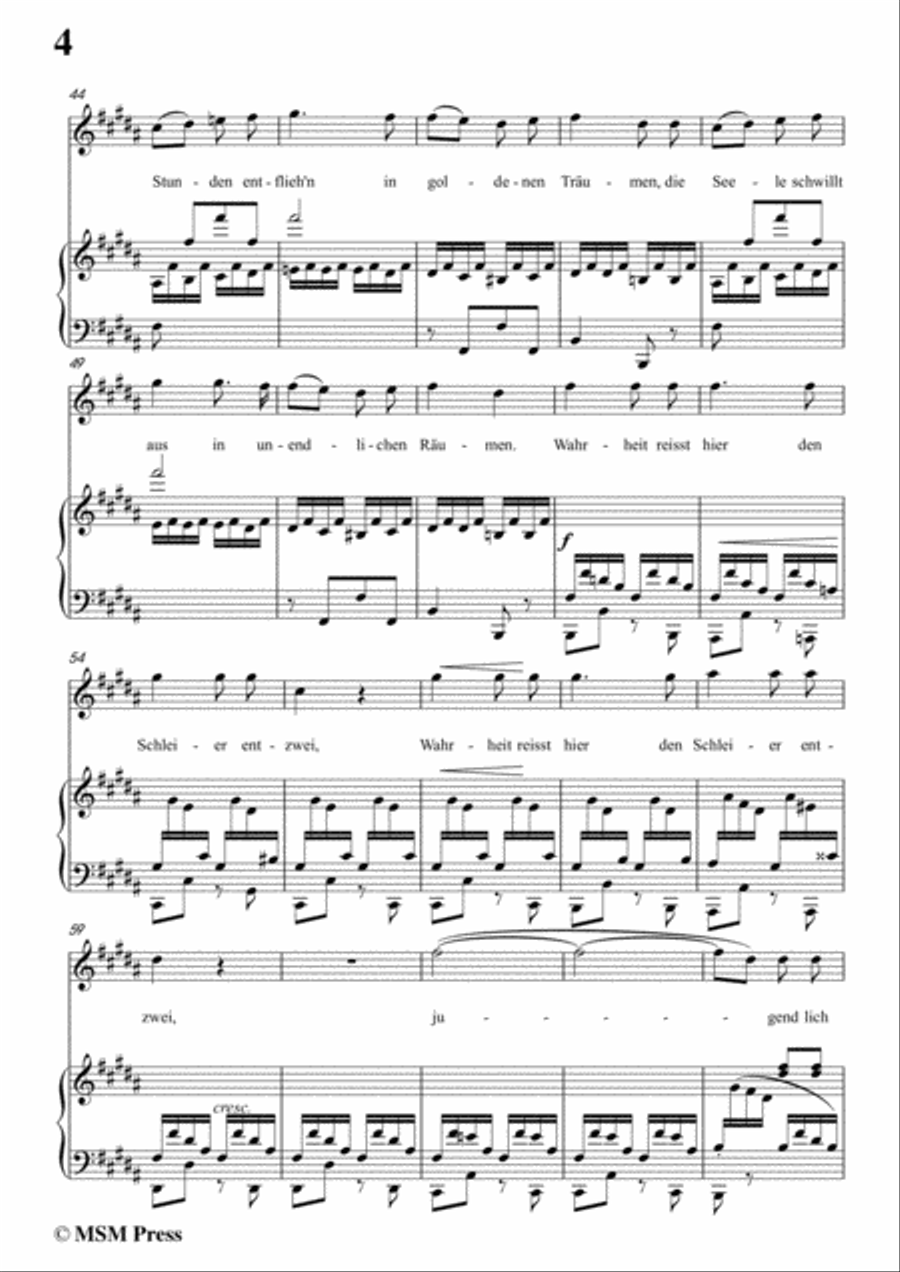 Schubert-Elysium,D.584,in G flat Major,for Voice&Piano Voice scores gallery preview page 6