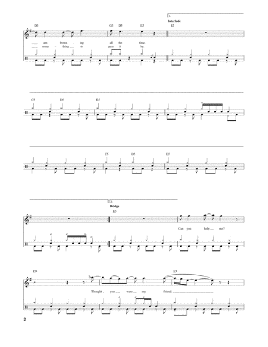 Paranoid Paranoid Drum Set scores gallery preview page 2