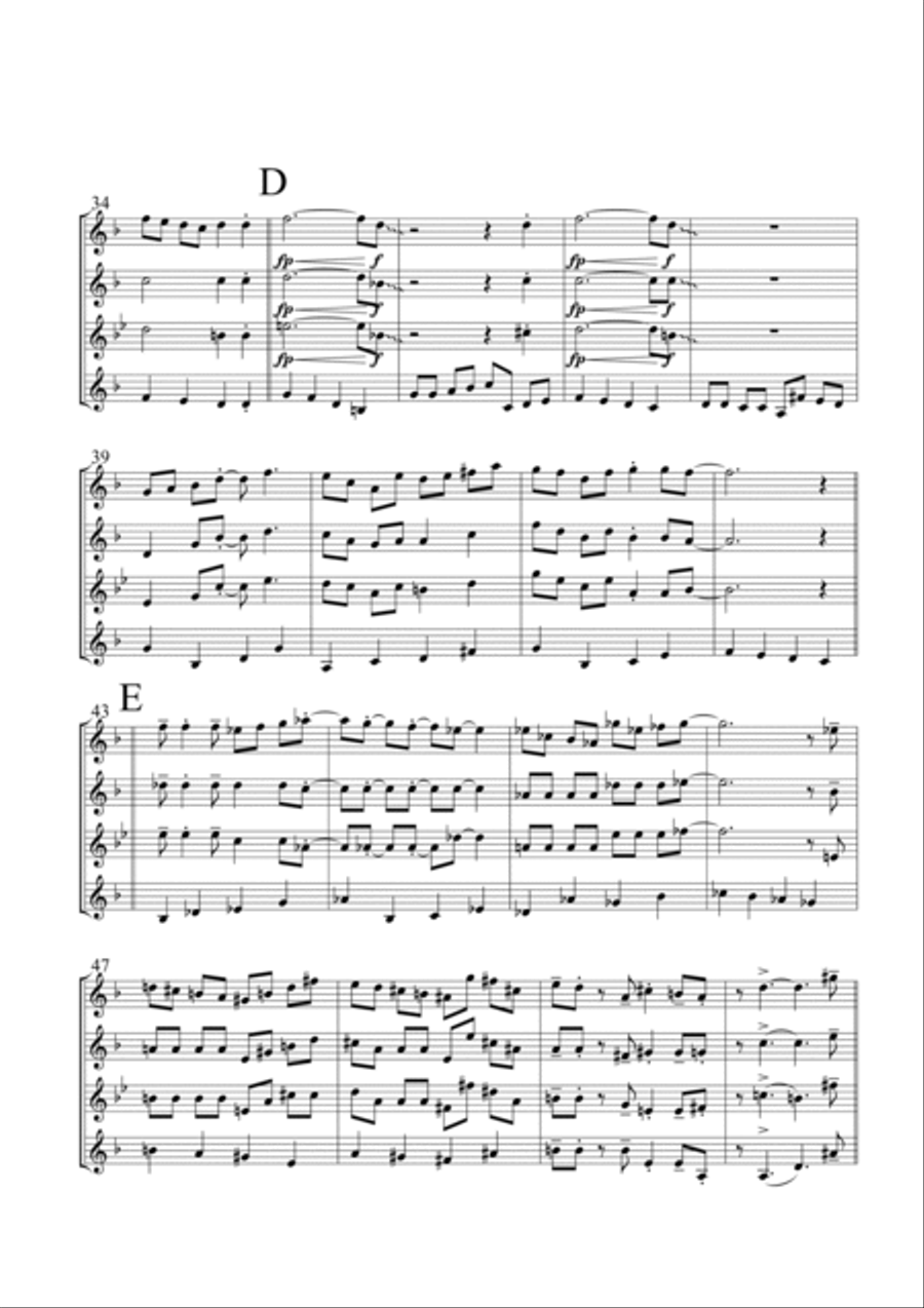 Four Brothers Saxophone Quartet scores gallery preview page 4