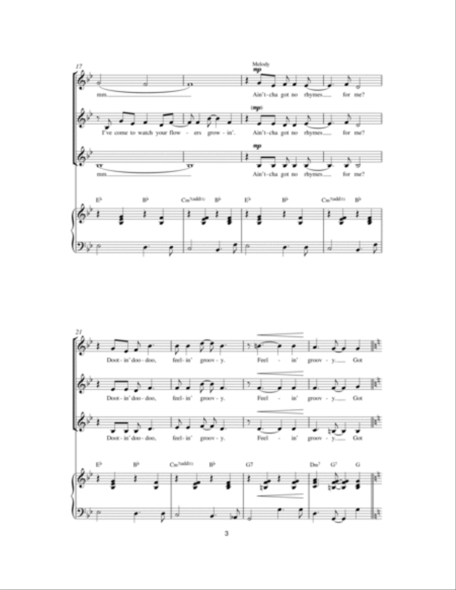 The 59th Street Bridge Song (Feelin' Groovy) SSA scores gallery preview page 3