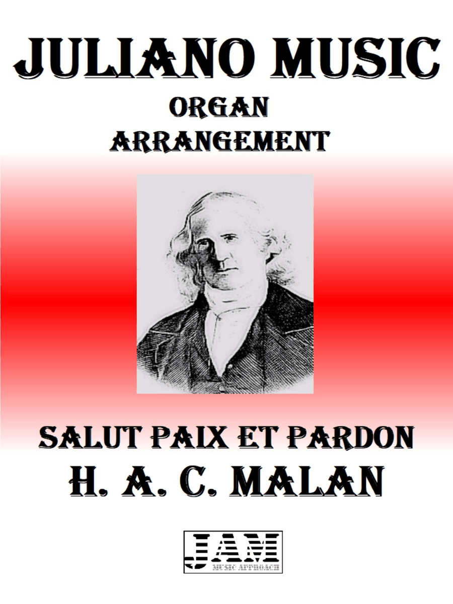 SALUT PAIX ET PARDON - H. A. C. MALAN (HYMN - EASY ORGAN) Organ Solo scores gallery preview page 1