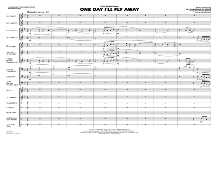 One Day I'll Fly Away (from Moulin Rouge) (arr. Michael Brown) - Full Score